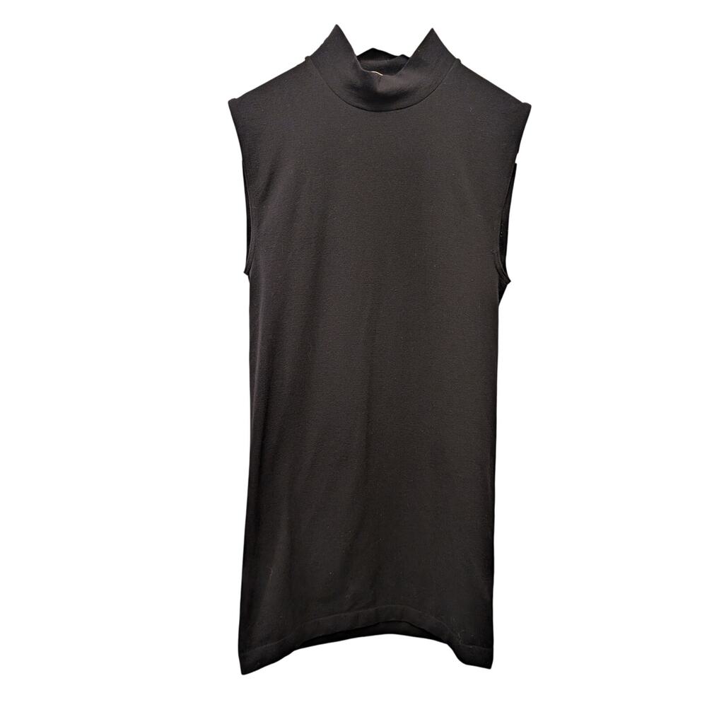 Wolford Mockneck Sleeveless Tank Top Shirt‎ Black Tight Stretch Party Classic